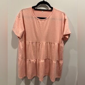 Peach Short Sleeve Women's maternity Top